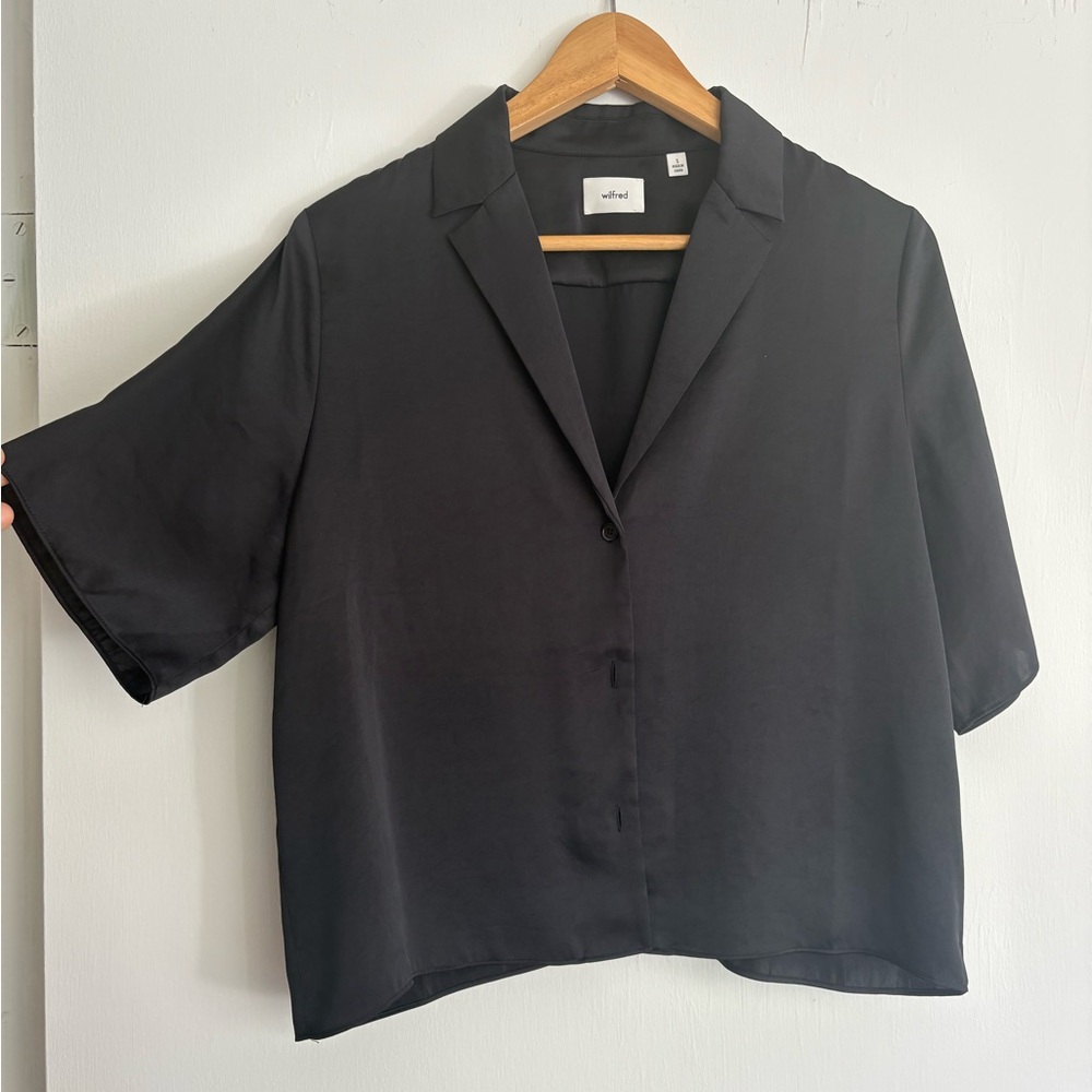 Aritzia Wilfred Short Sleeve Button-Up Shirt
